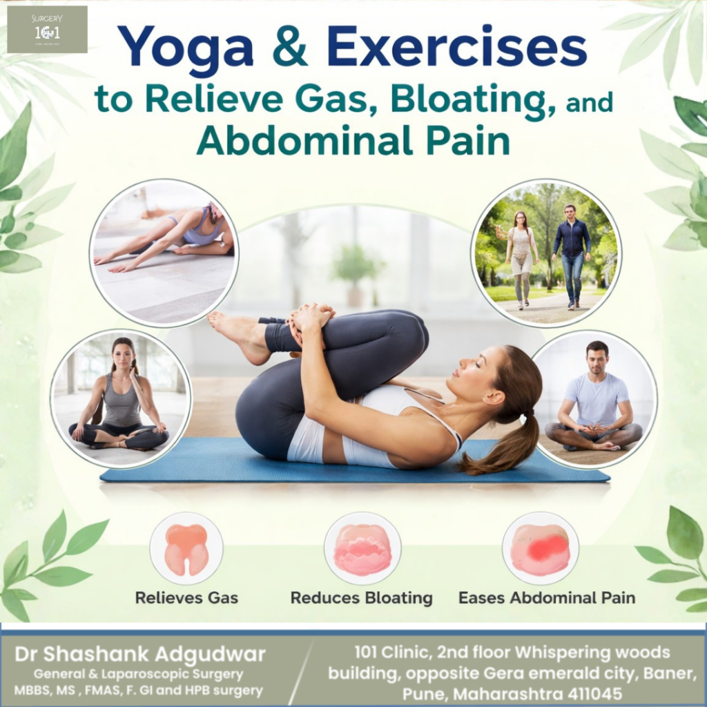 Yoga and Exercises That Help Relieve Gas, Bloating, and Abdominal Pain