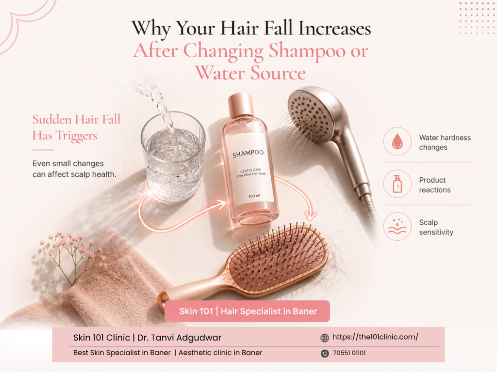 Hair specialist in Baner on hair fall after shampoo change